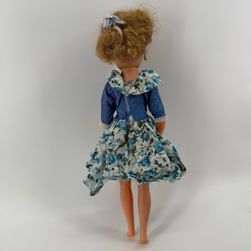 Vintage 1950s Uneeda 20" Fashion Doll 14R-1 Sleep Eyes Blonde Hair Pierced Ears - Picture 4 of 16